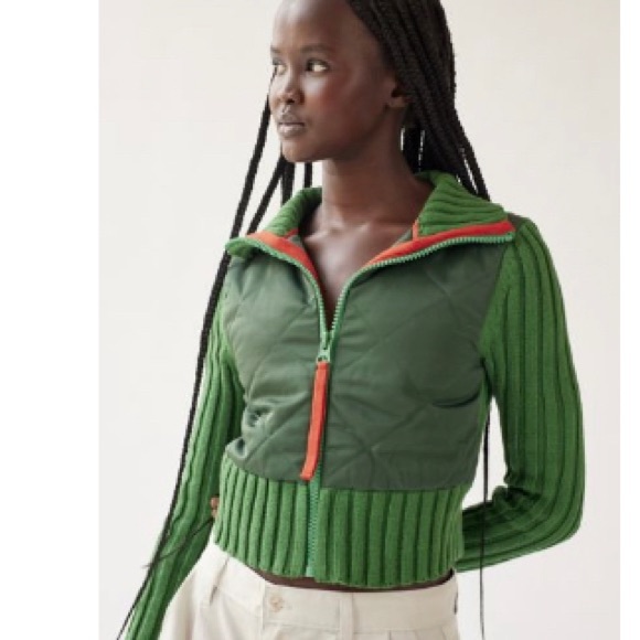 BDG Quilted Zip-Up Sweater - Picture 4 of 7